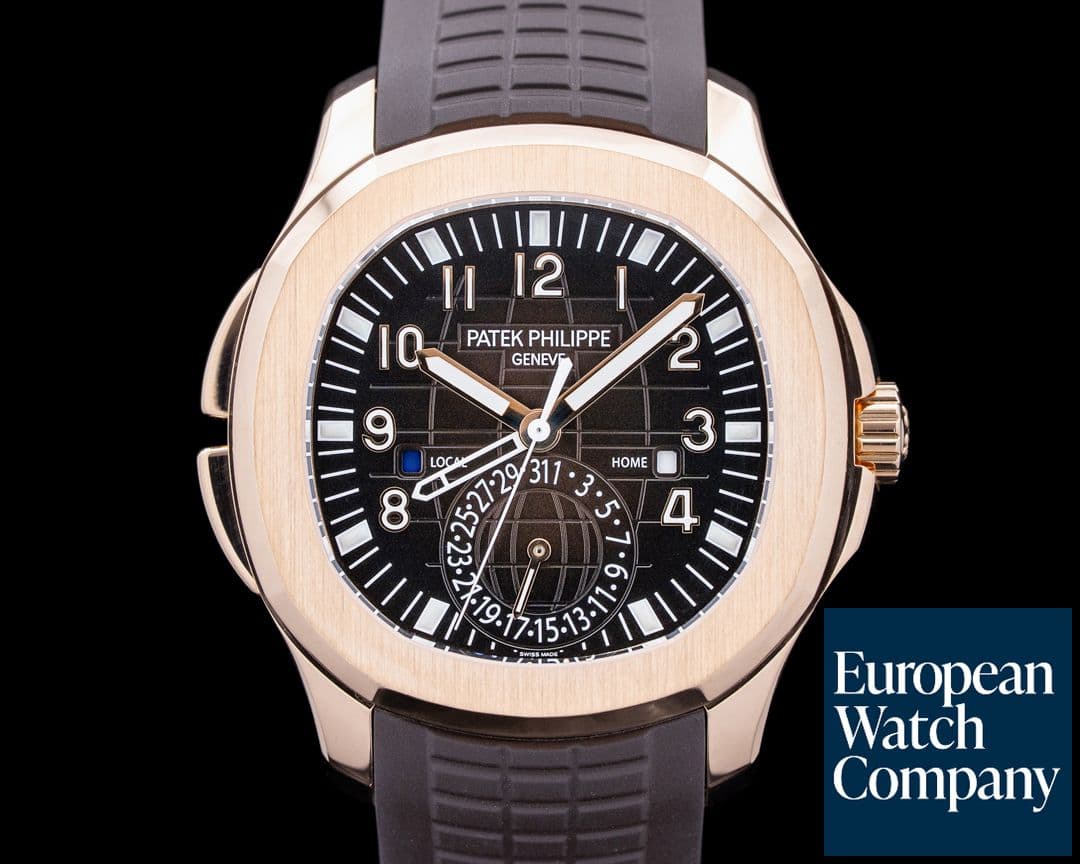 Image of Patek Philippe 5164R Aquanaut Travel Time 18K Rose Gold Brown Dial