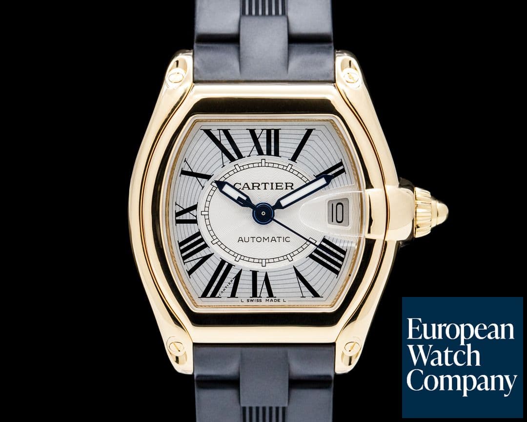 Image of Cartier WA125183 Roadster 18K Yellow Gold Silver Dial