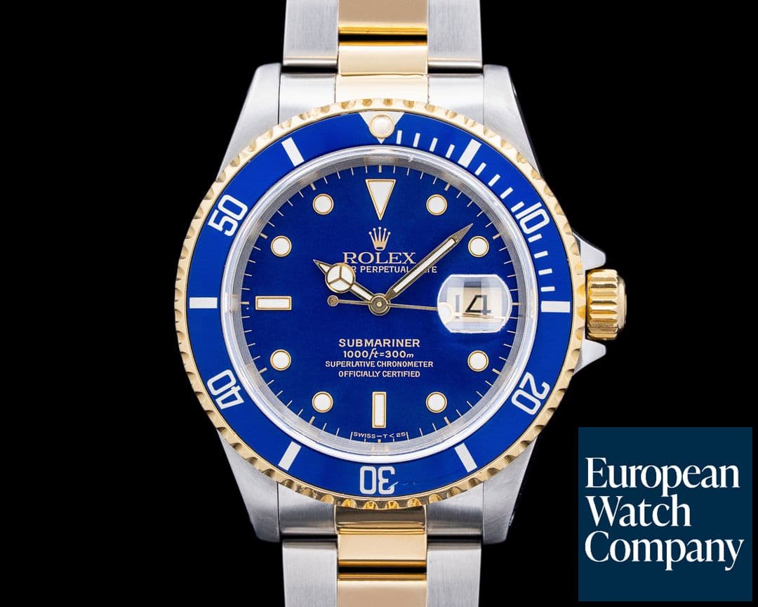 Image of Rolex 16613 Submariner SS / 18K Yellow Gold Blue Dial FULL SET