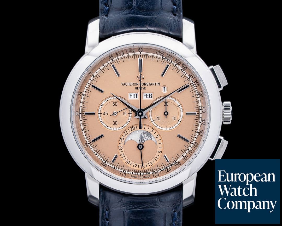 Image of Vacheron Constantin 5000T Traditionnelle Perpetual Calendar Chronograph Platinum Salmon Dial