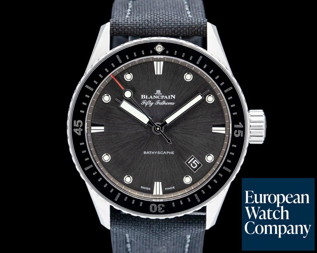 Image of Blancpain Fifty Fathoms Bathyscaphe SS Meteor Grey Sunburst Dial