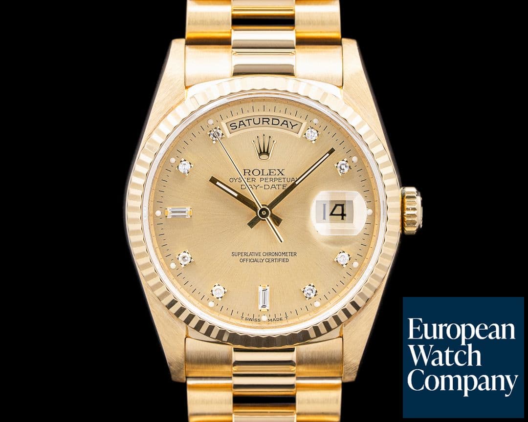 Image of Rolex 18238 Day Date President 18K YG Champagne Dial Circa. 1990 SHARP
