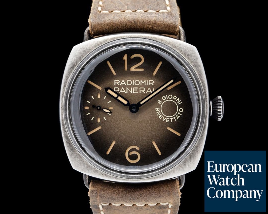 Image of Panerai PAM01347 Radiomir Otto Giorni Brunito eSteel Brown Dial
