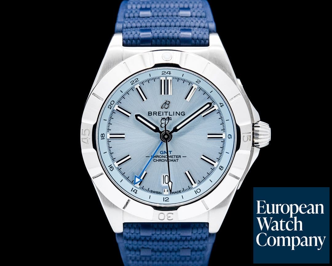 Image of Breitling Chronomat Automatic GMT 40 SS / Platinum Blue Dial