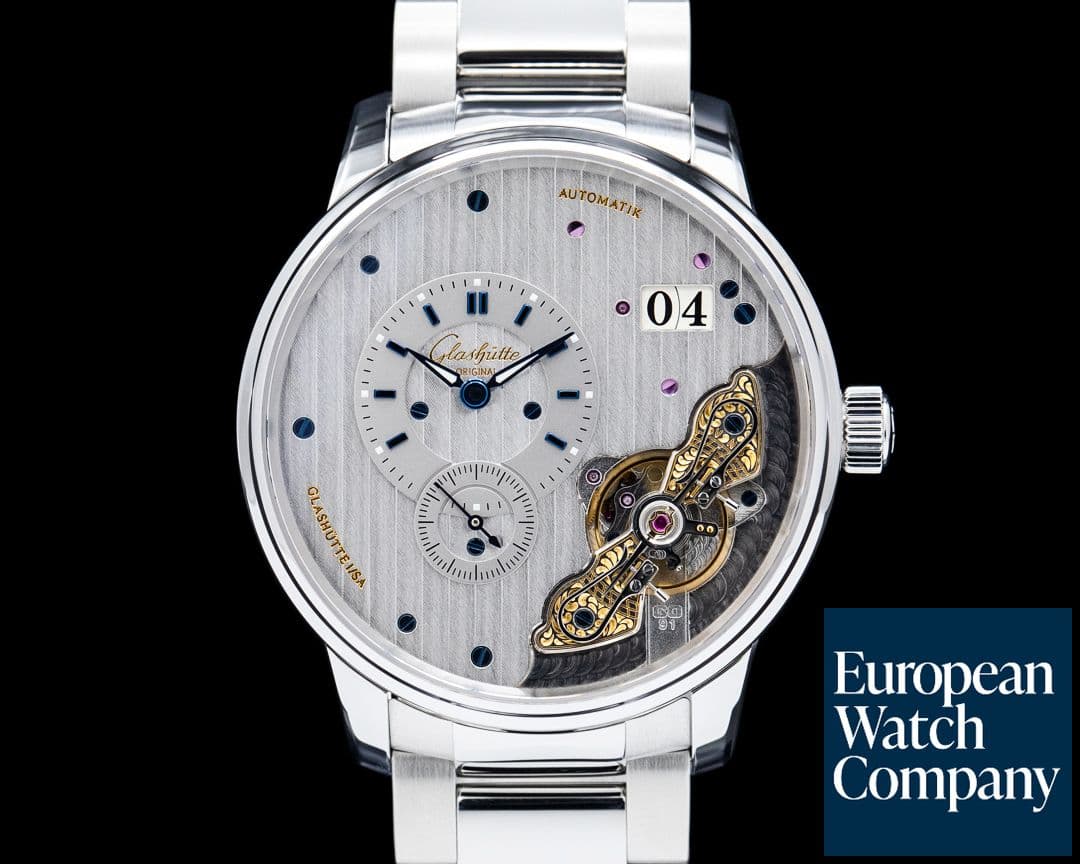 Image of Glashütte Original 19102020271 PanoMaticInverse SS Galvanized Rhodium Dial
