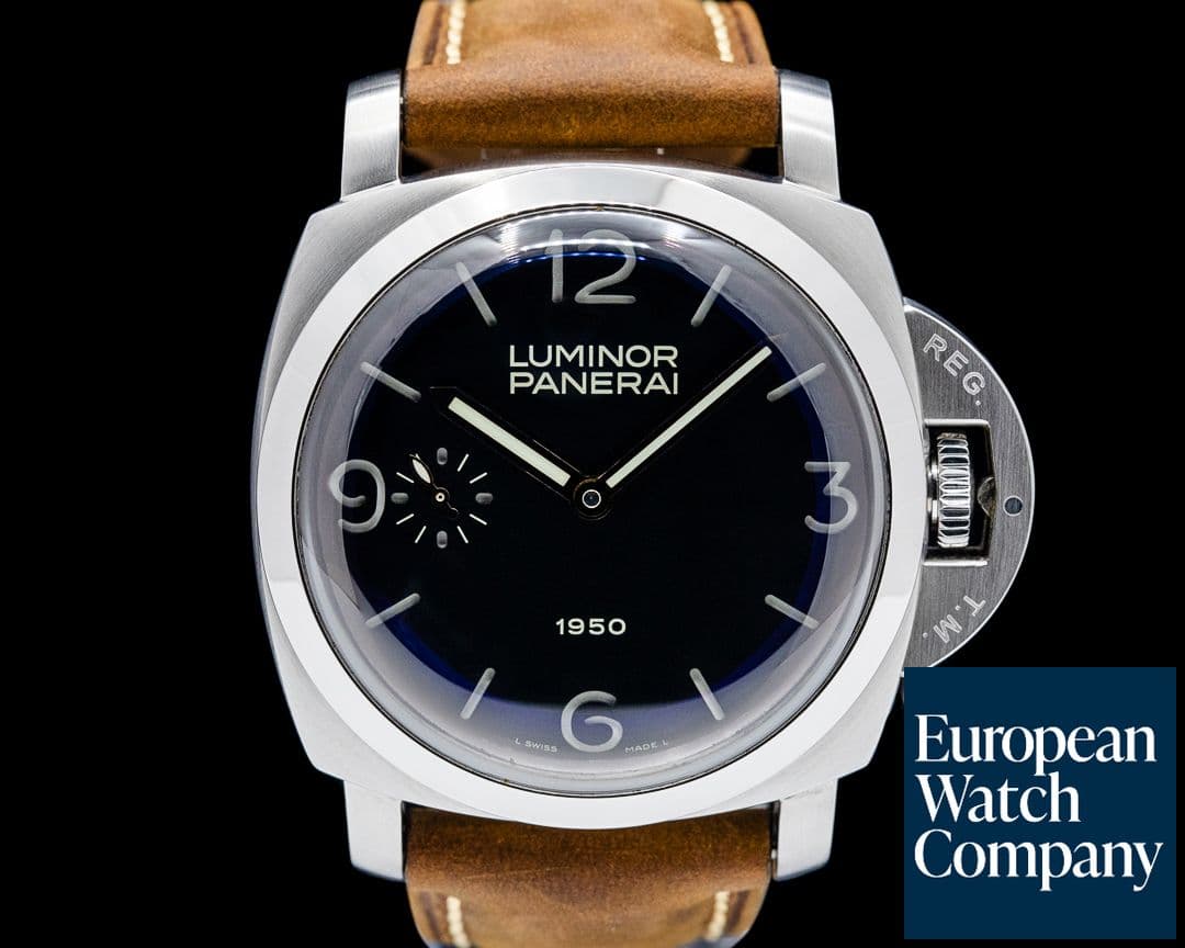 Image of Panerai PAM00127 Luminor 1950 "Fiddy" 47MM SS Black Dial LIMITED