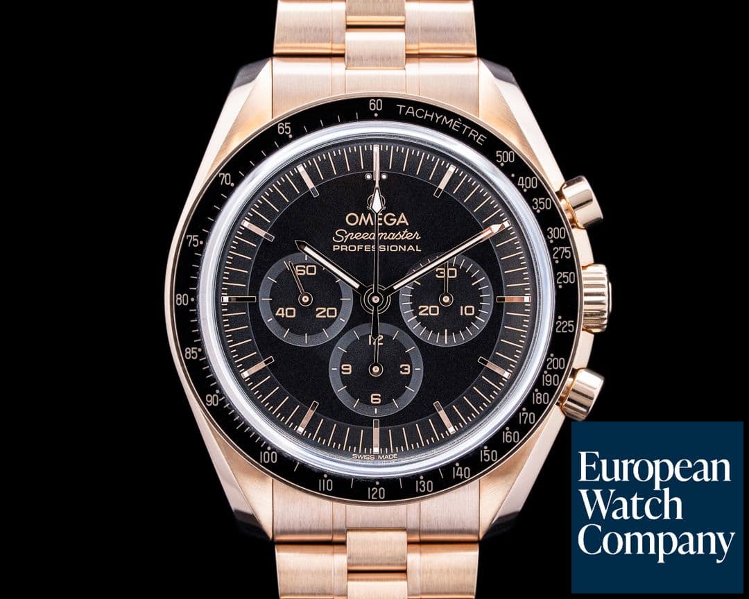 Image of Omega Speedmaster Moonwatch 18K Sedna Gold Black Dial