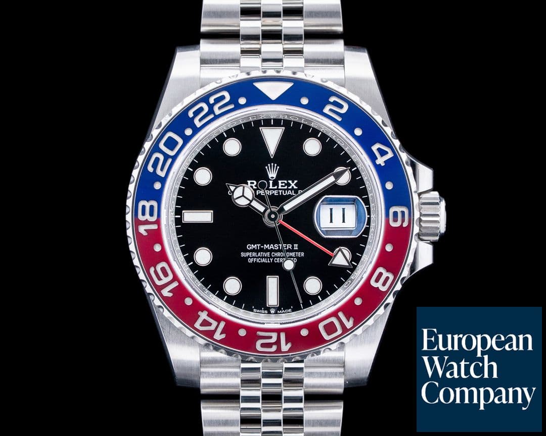 Image of Rolex 126710BLRO GMT-Master II "Pepsi" Jubilee SS Black Dial