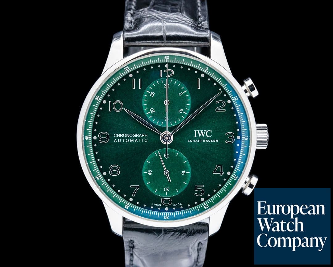 Image of IWC IW371615 Portugieser Chronograph SS Green Dial 2025