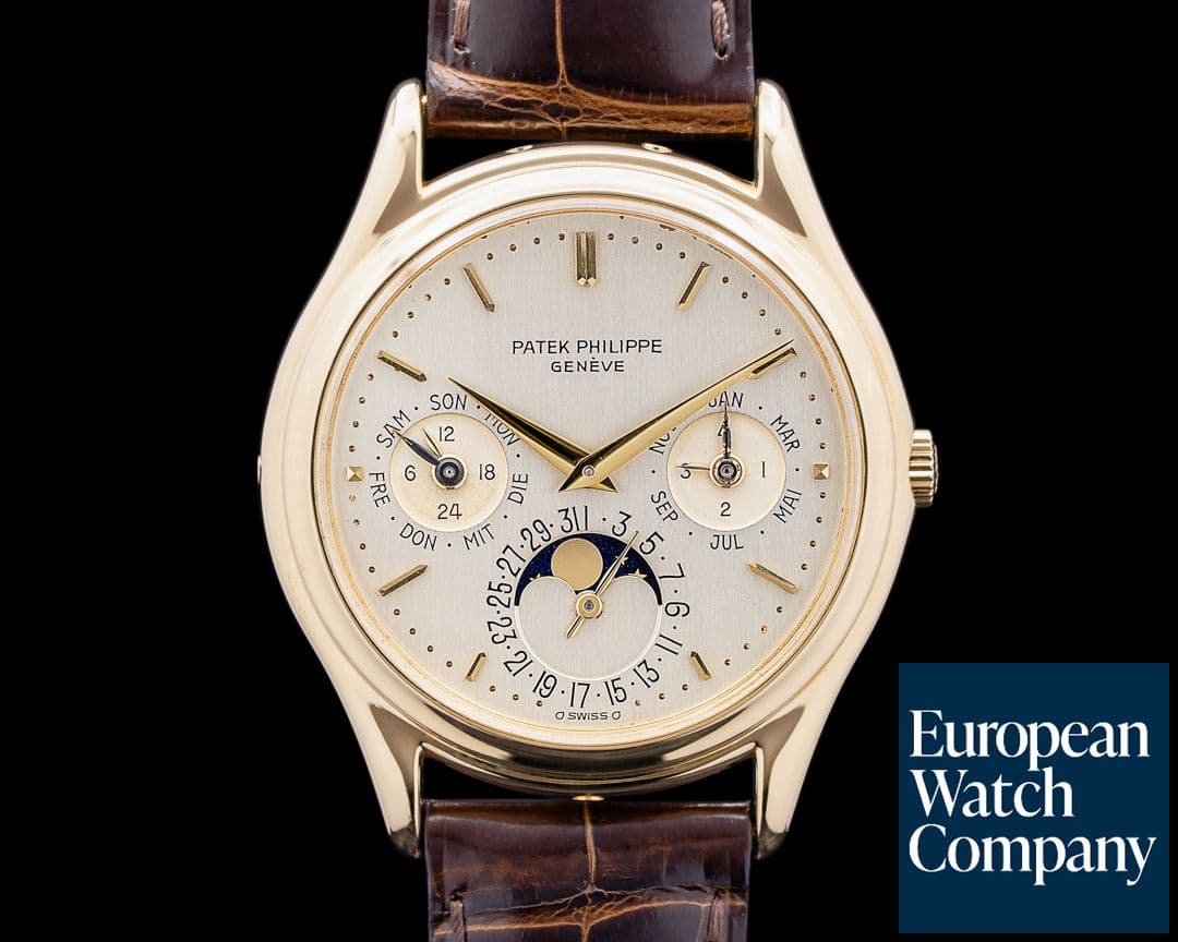 Image of Patek Philippe 3940 Perpetual Calendar 18K Yellow Gold Silver Dial FIRST SERIES