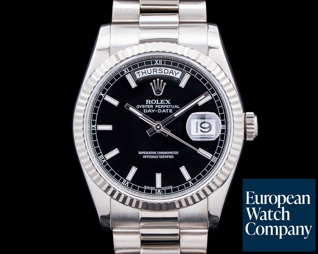 Image of Rolex 118239 Day Date President 18K White Gold Black Dial