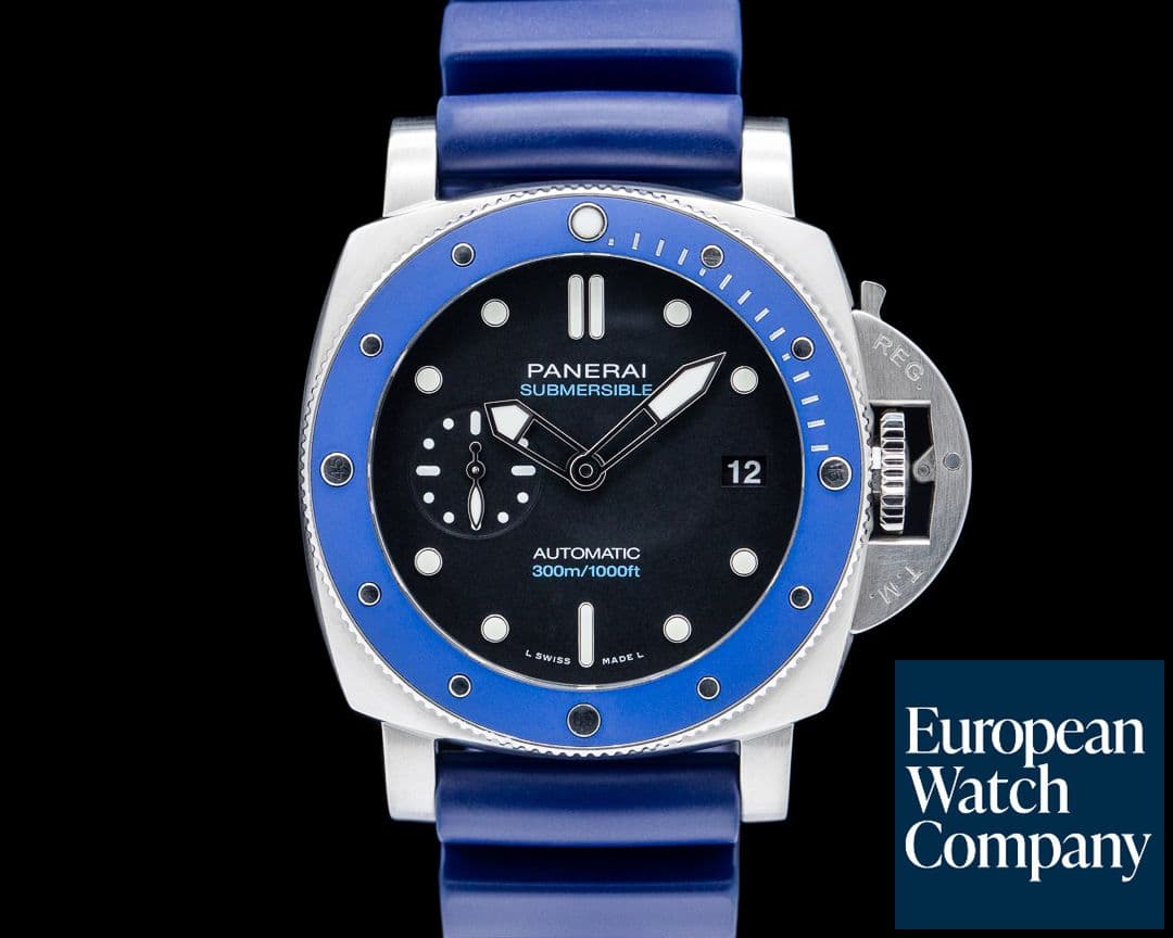 Image of Panerai PAM01209 Submersible Azzurro 42mm SS Black Dial LIMITED
