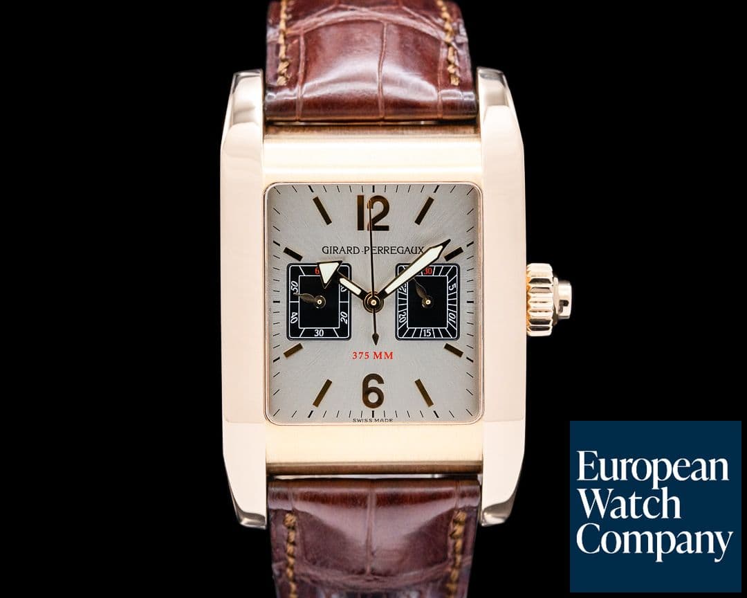 Image of Girard-Perregaux 8050 Ferrari 375 Mille Miglia 18K Rose Gold Silver Dial LIMITED