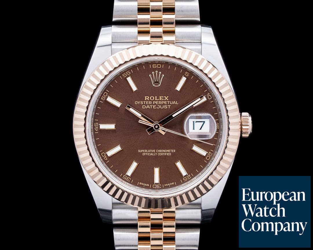 Image of Rolex 126331 Datejust 41 SS / 18K Rose Gold Chocolate Dial
