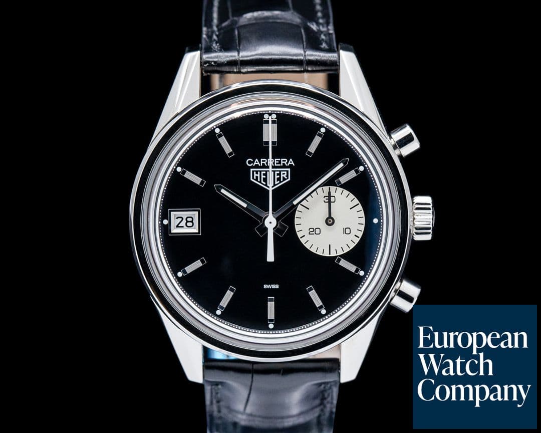 Image of TAG Heuer Carrera Dato HODINKEE SS Black Dial
