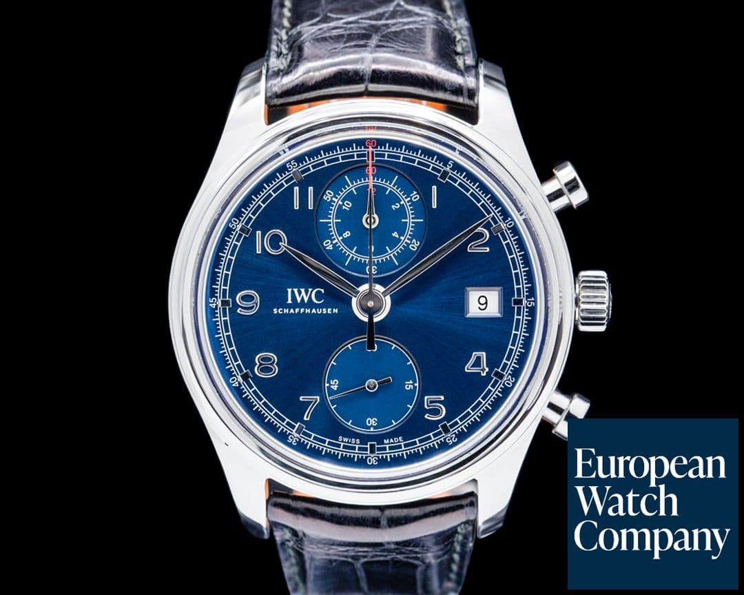Image of IWC IW390406 Portugieser Chronograph Classic Laureus SS Blue Dial