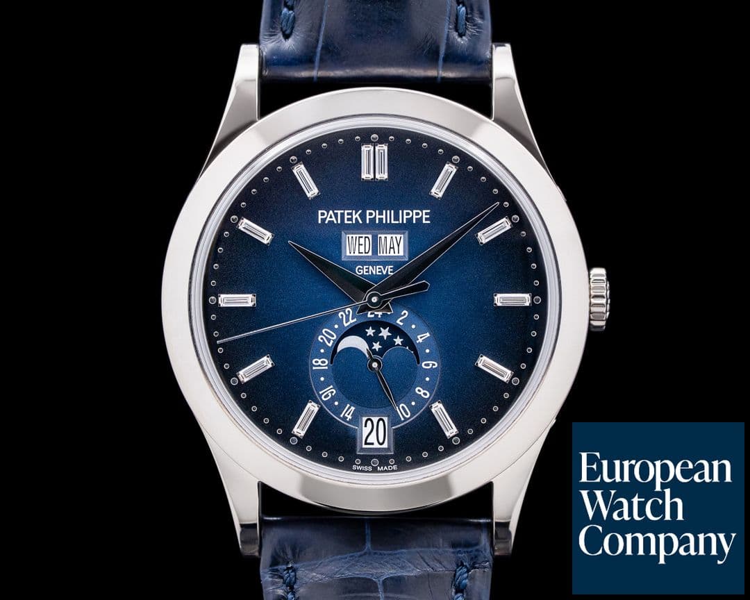 Image of Patek Philippe 5396G Annual Calendar 18K White Gold Blue Baguette Dial 2025