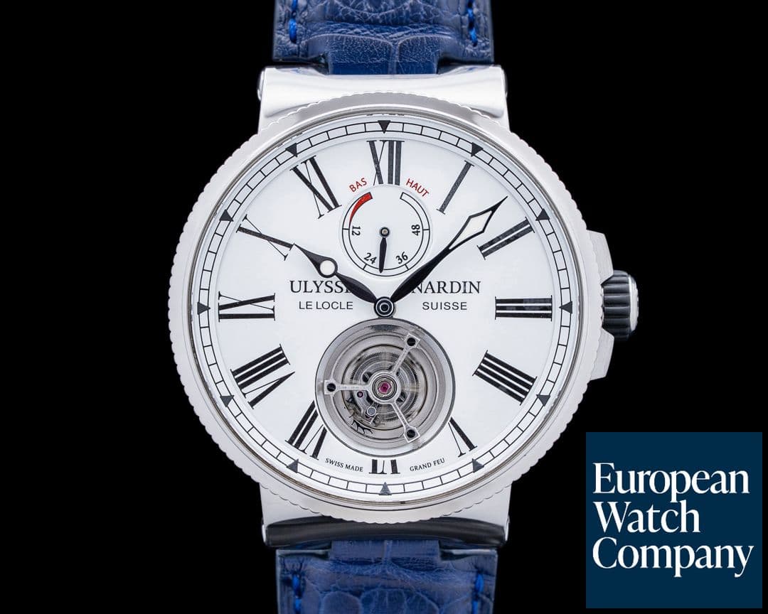 Image of Ulysse Nardin 1283-181/E0 Marine Tourbillon SS White Enamel Dial