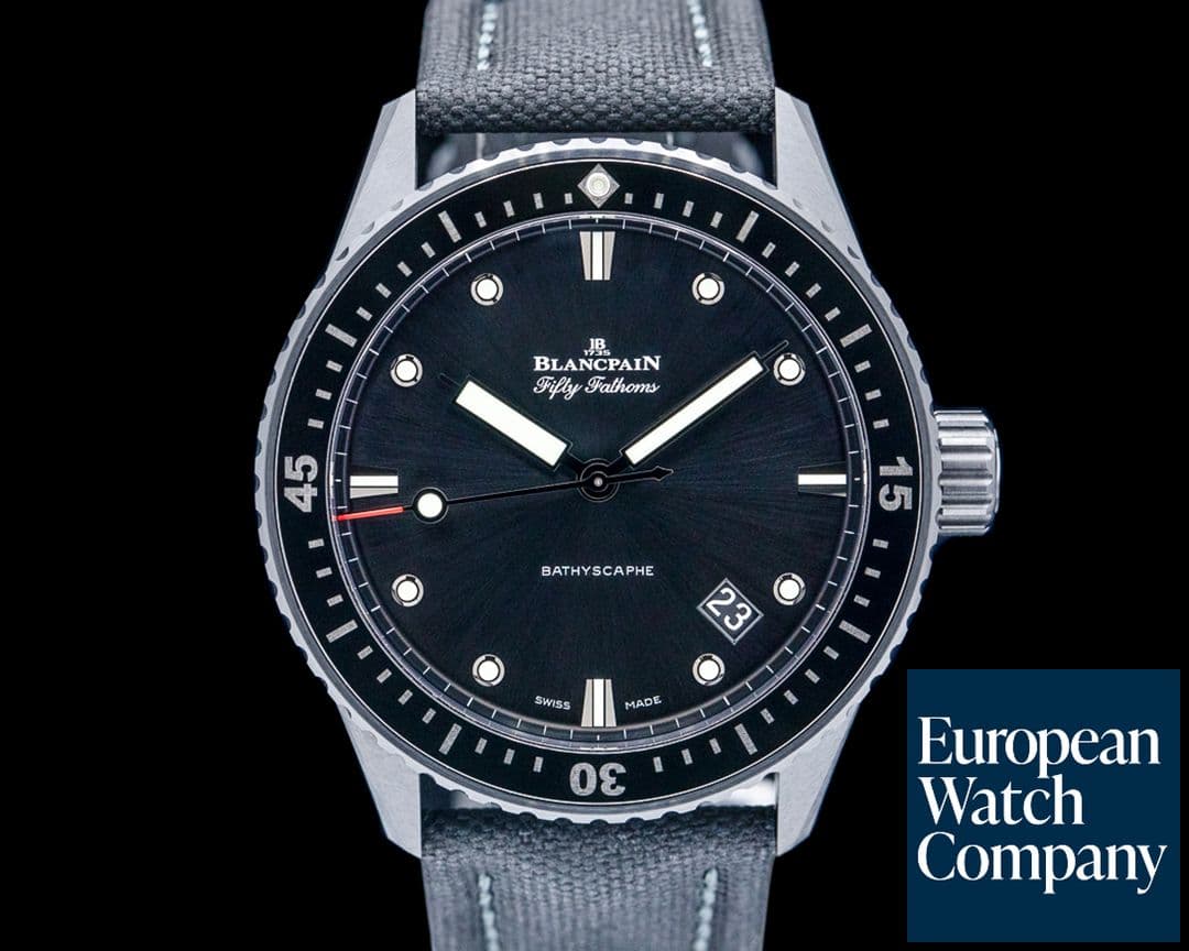 Image of Blancpain Fifty Fathoms Bathyscaphe Ceramic Black Sunburst Dial