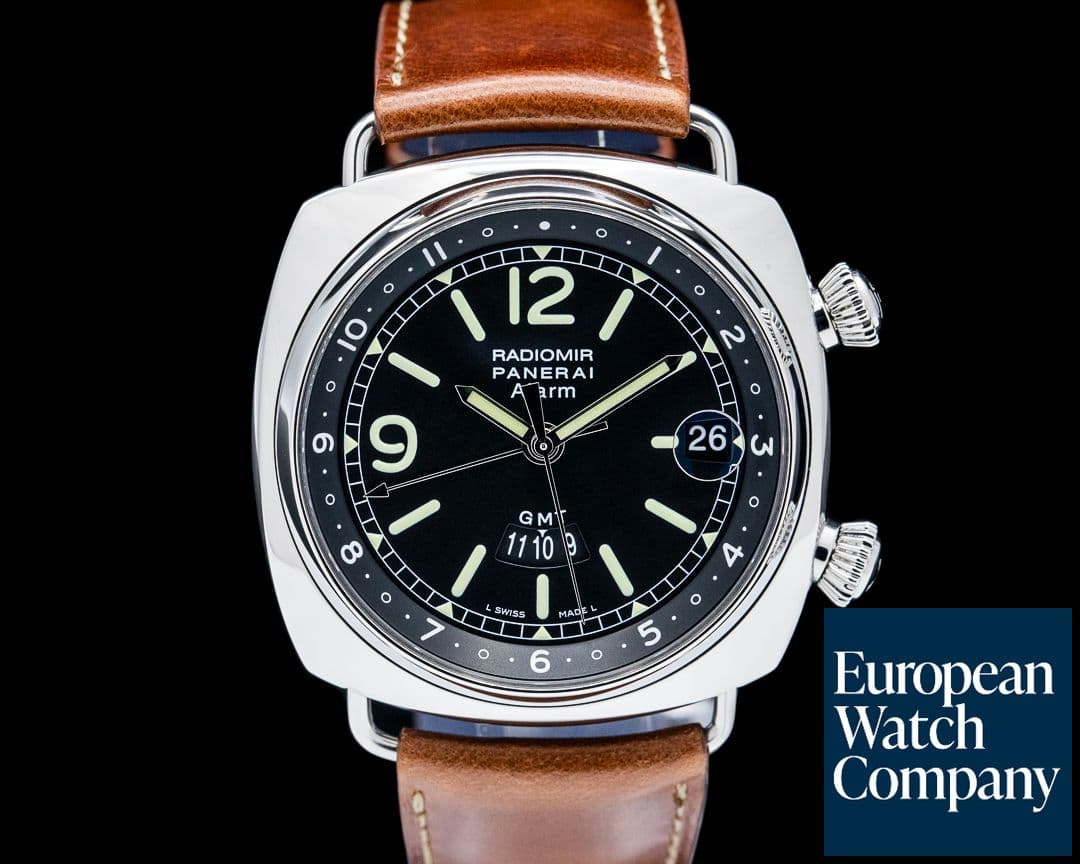 Image of Panerai PAM00098 Radiomir GMT Alarm SS Black Dial