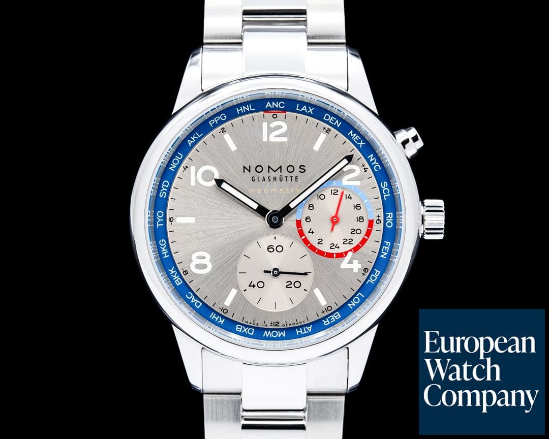 Image of Nomos 791 Club Sport Neomatik Worldtimer SS Silver Dial 2025