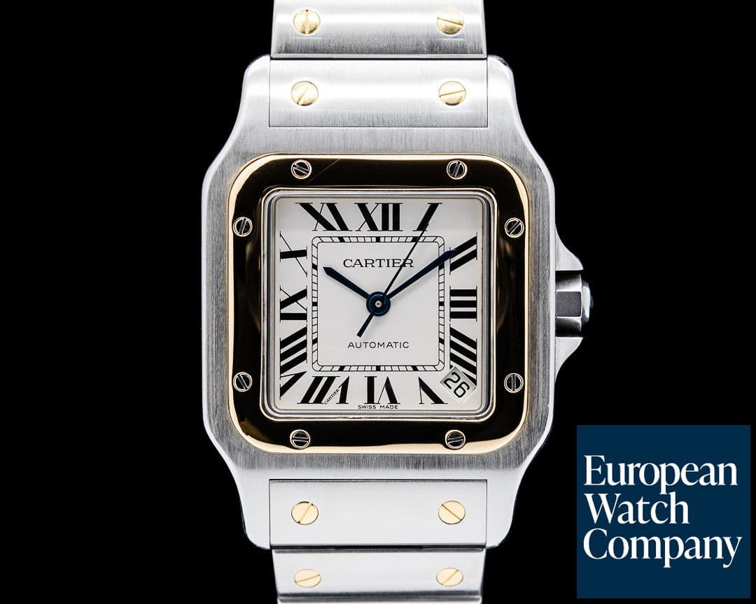 Image of Cartier Santos Galbee XL 18K YG / SS Silver Dial
