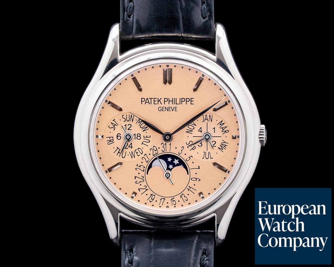 Image of Patek Philippe 3940G-029 Perpetual Calendar 18K White Gold Salmon Dial RARE