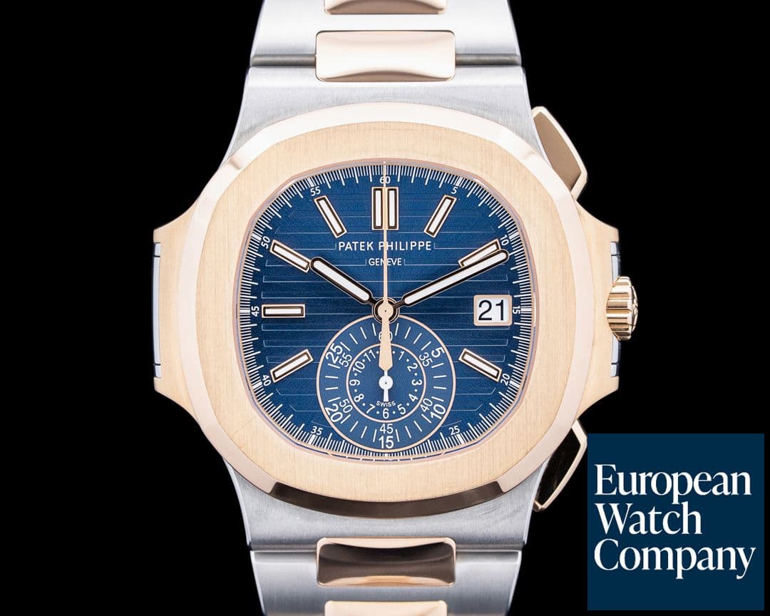 Image of Patek Philippe 5980/1AR Nautilus SS / 18K Rose Gold Blue Dial