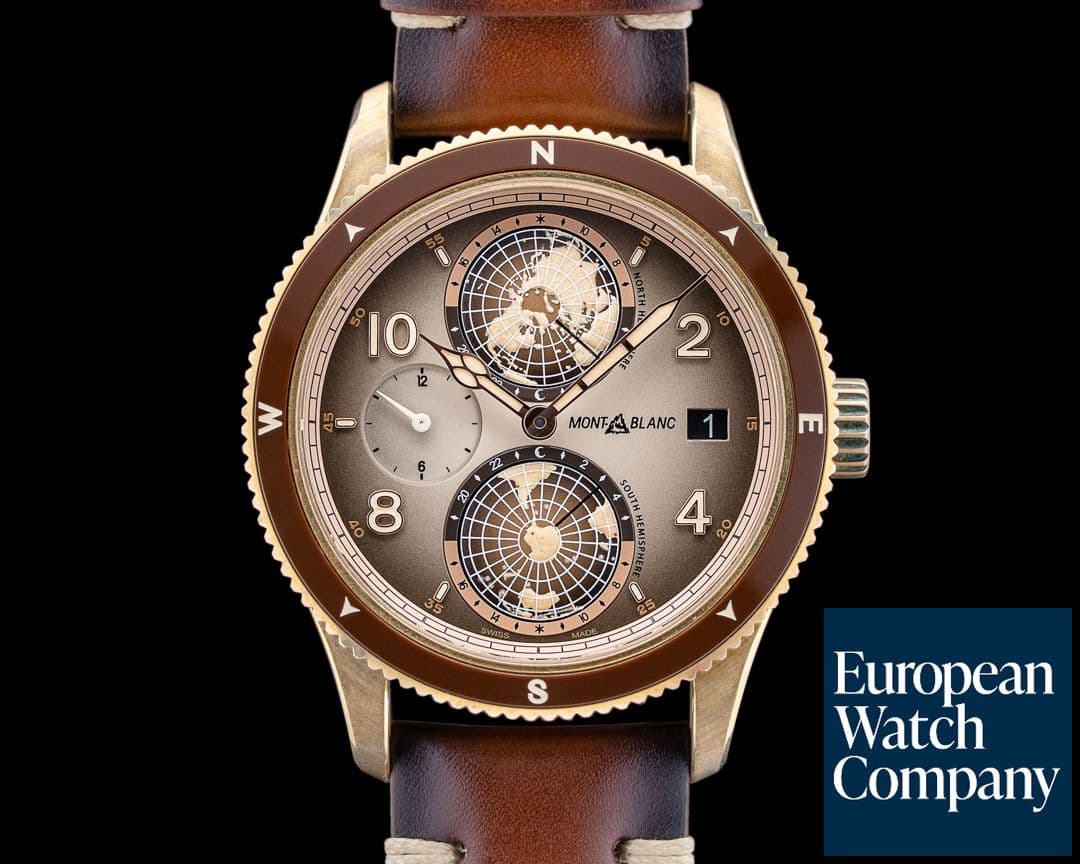 Image of Montblanc MB128504 1858 Geosphere Bronze Desert Dial LIMITED