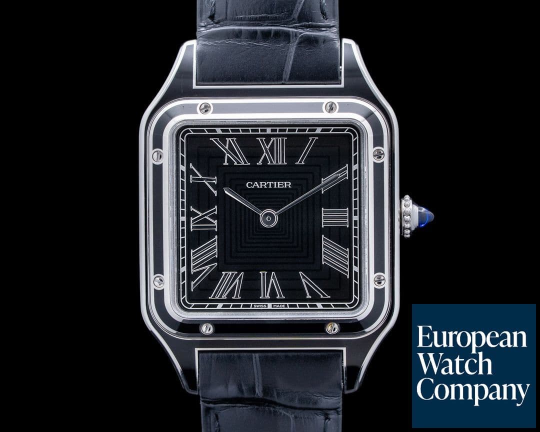 Image of Cartier WSSA0046 Santos Dumont SS Black Lacquer Dial 2025