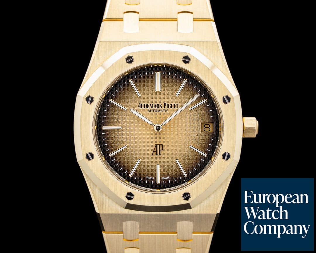 Image of Audemars Piguet 16202BA Royal Oak Jumbo 18K YG Smoked Champagne Dial UNWORN