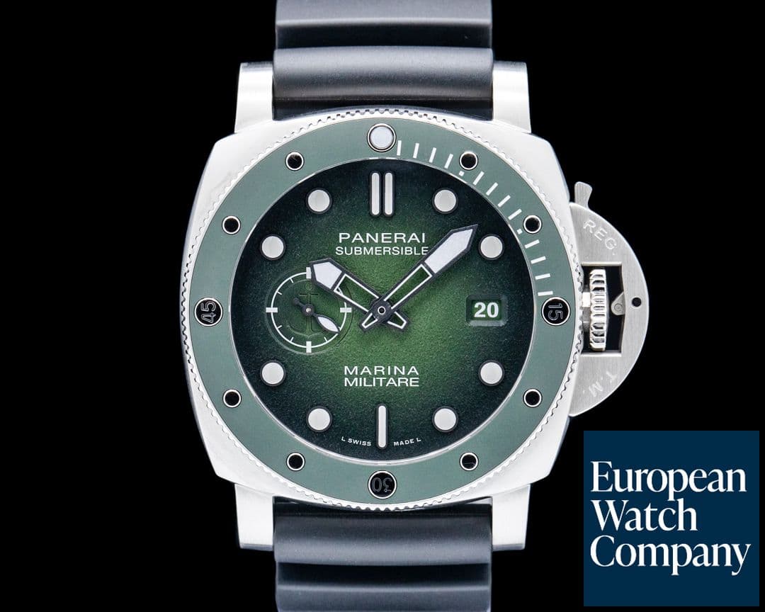 Image of Panerai PAM01697 Submersible Marina Militare SS Green Dial