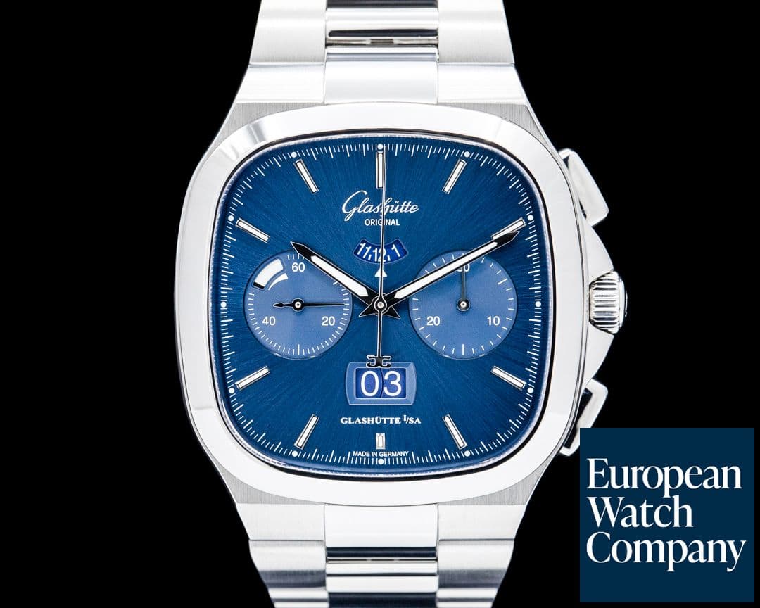 Image of Glashütte Original Seventies Chronograph Panorama Date SS Blue Dial 2026