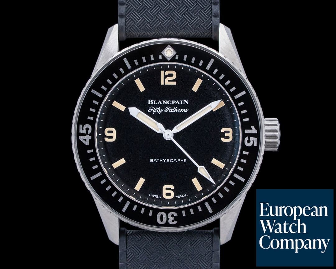 Image of Blancpain 5100 Fifty Fathoms Bathyscaphe SS Black Dial HODINKEE LIMITED