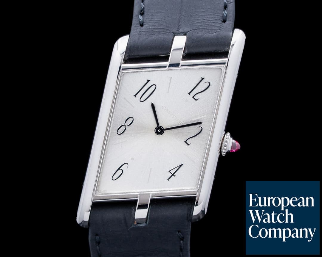 Image of Cartier WGTA0042 Tank Asymetrique Platinum Silver Dial