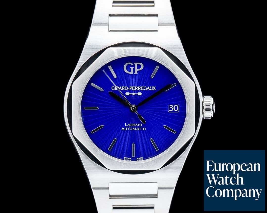 Image of Girard-Perregaux Laureato Eternity Edition SS Blue Grand Feu Enamel Dial LIMITED