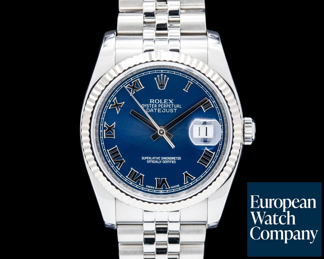 Image of Rolex 116234 Datejust 36 Jubilee SS Blue Roman Dial
