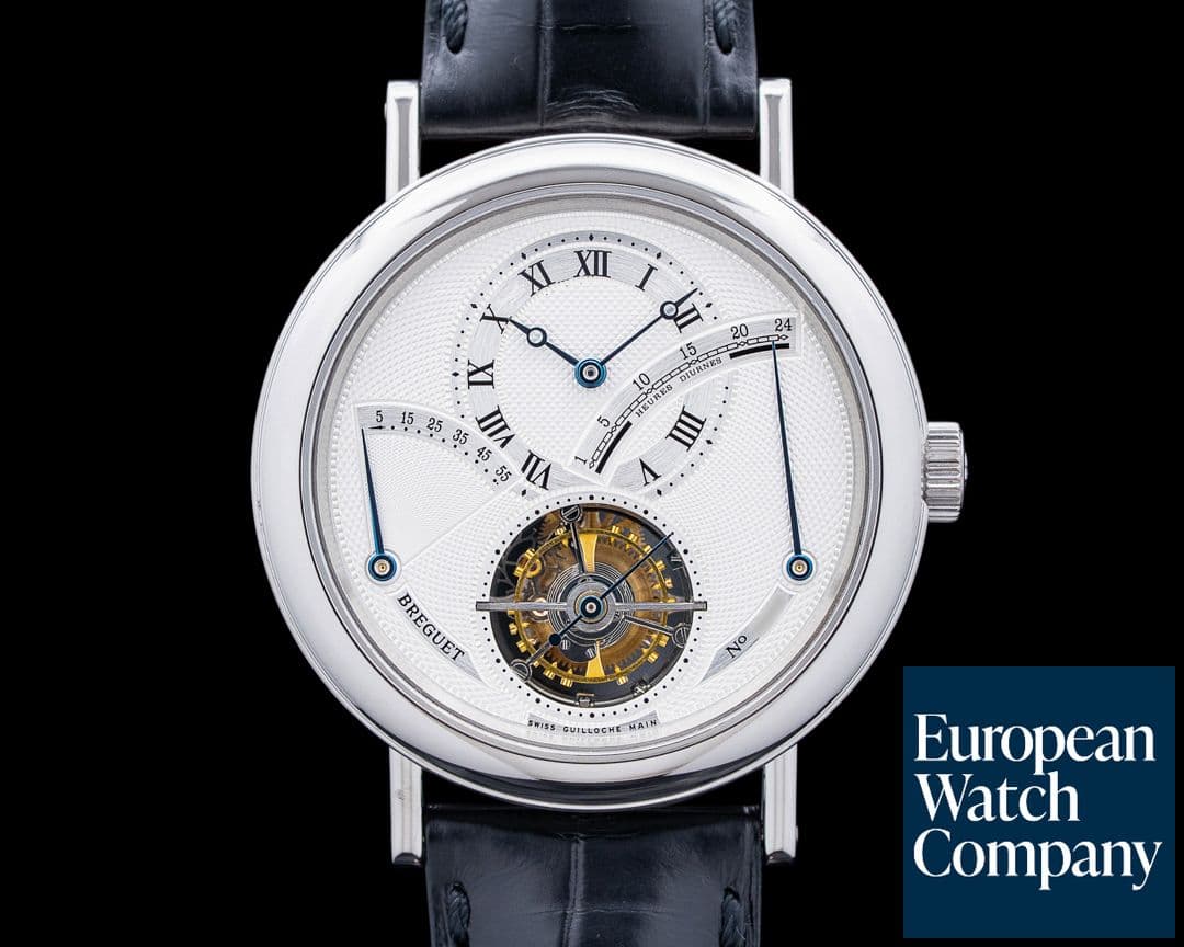 Image of Breguet 3657PT Classique Tourbillon Power Reserve Platinum Silver Dial