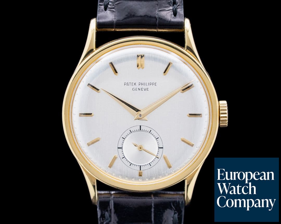 Image of Patek Philippe 570J Calatrava 18K Yellow Gold Silver Dial