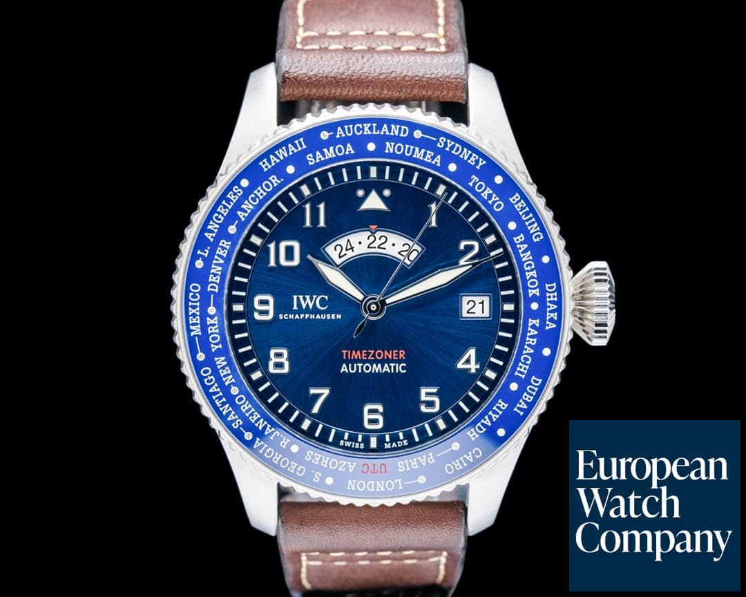 Image of IWC IW395503 Pilot's Watch Timezoner Edition Le Petit Prince SS Blue Dial