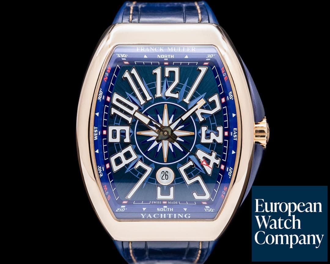 Image of Franck Muller Vanguard Yachting 18K Rose Gold Blue Dial