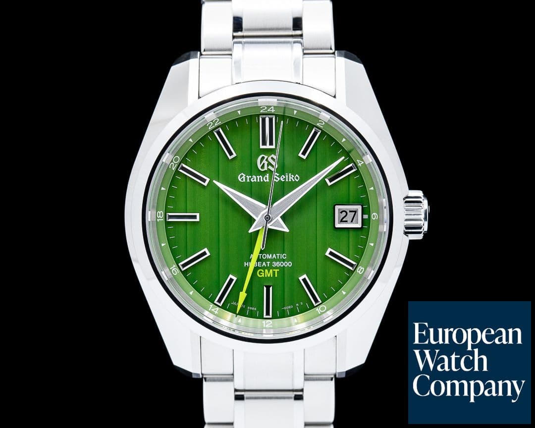 Image of Grand Seiko SBGJ259G Hi-Beat GMT SS Urban Bamboo Green Dial