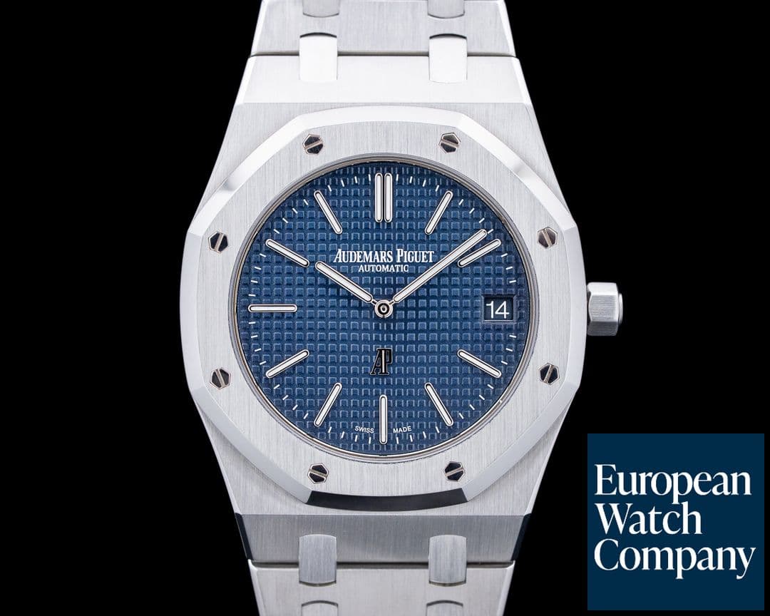 Image of Audemars Piguet 15202ST Royal Oak Jumbo Extra-Thin SS Blue Dial