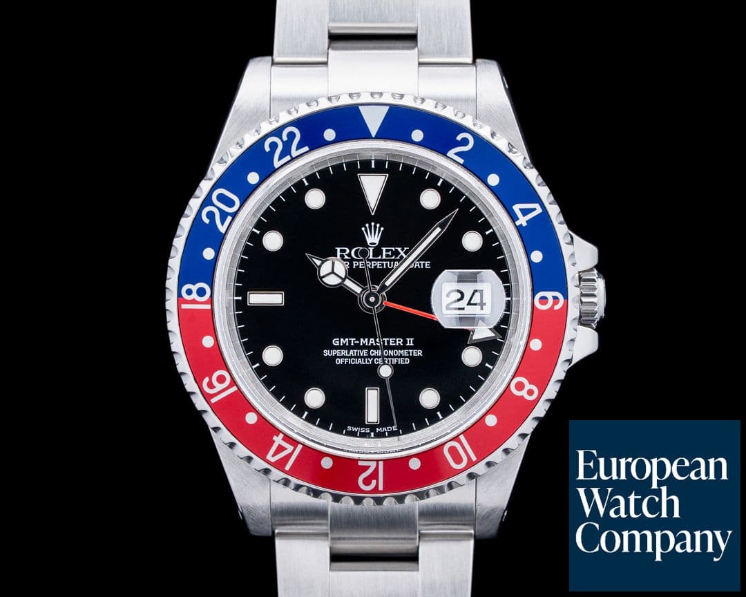 Image of Rolex 16710A GMT-Master II "Pepsi" SS Black Dial Circa. 2003