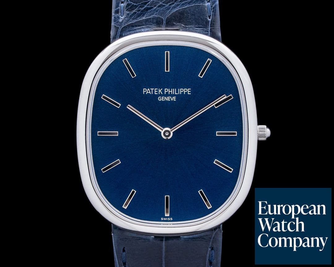 Image of Patek Philippe 5738P Golden Ellipse Platinum Blue Dial