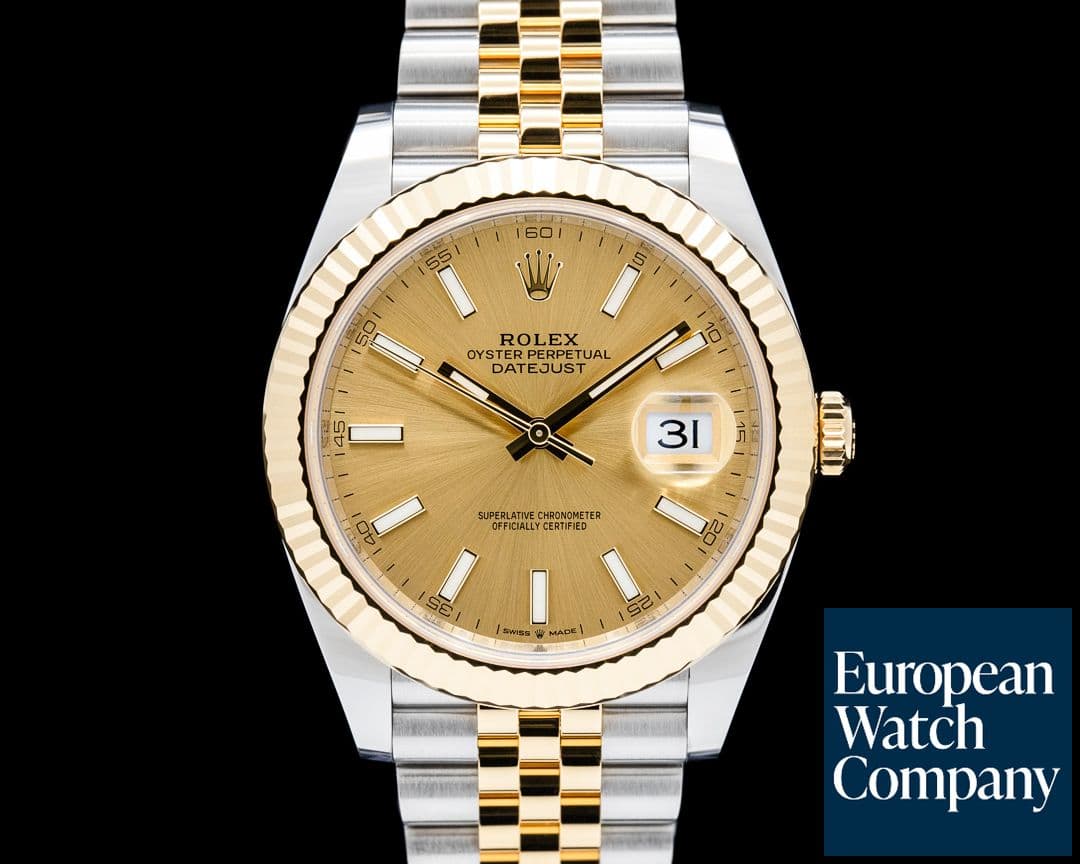 Image of Rolex 126333 Datejust 41 Jubilee SS / 18k YG Champagne Dial