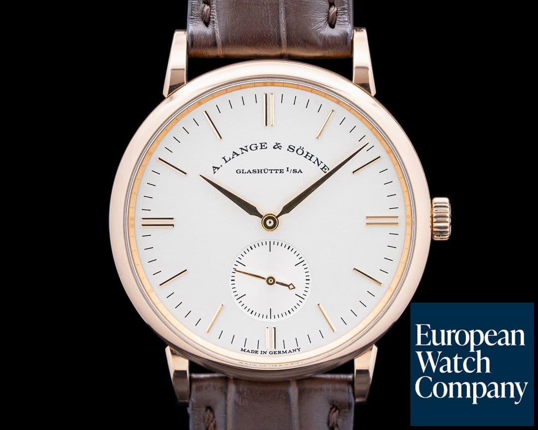 Image of A. Lange and Sohne 219.032 Saxonia Manual Wind 18K Rose Gold Silver Dial
