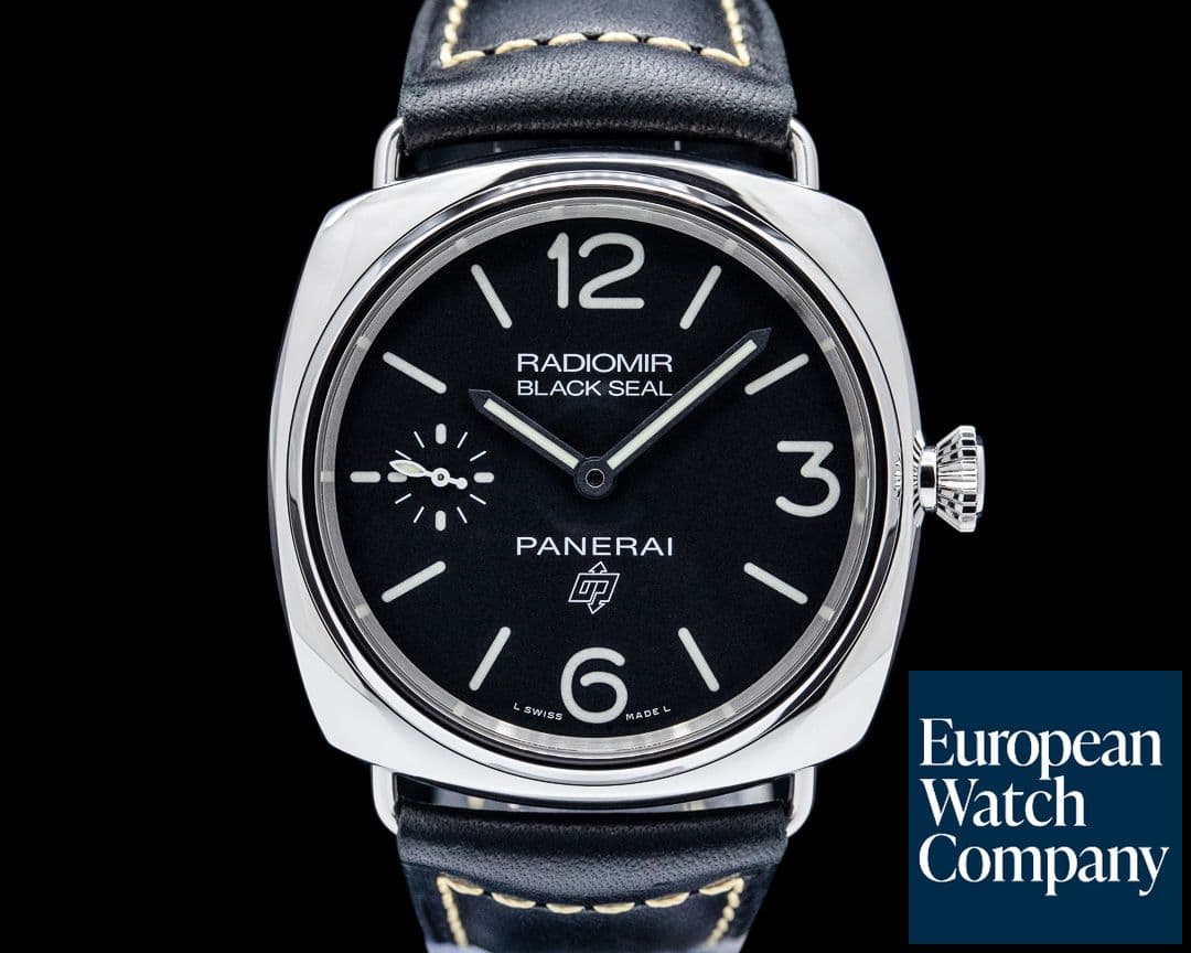 Image of Panerai PAM00754 Radiomir Black Seal Logo SS Black Dial