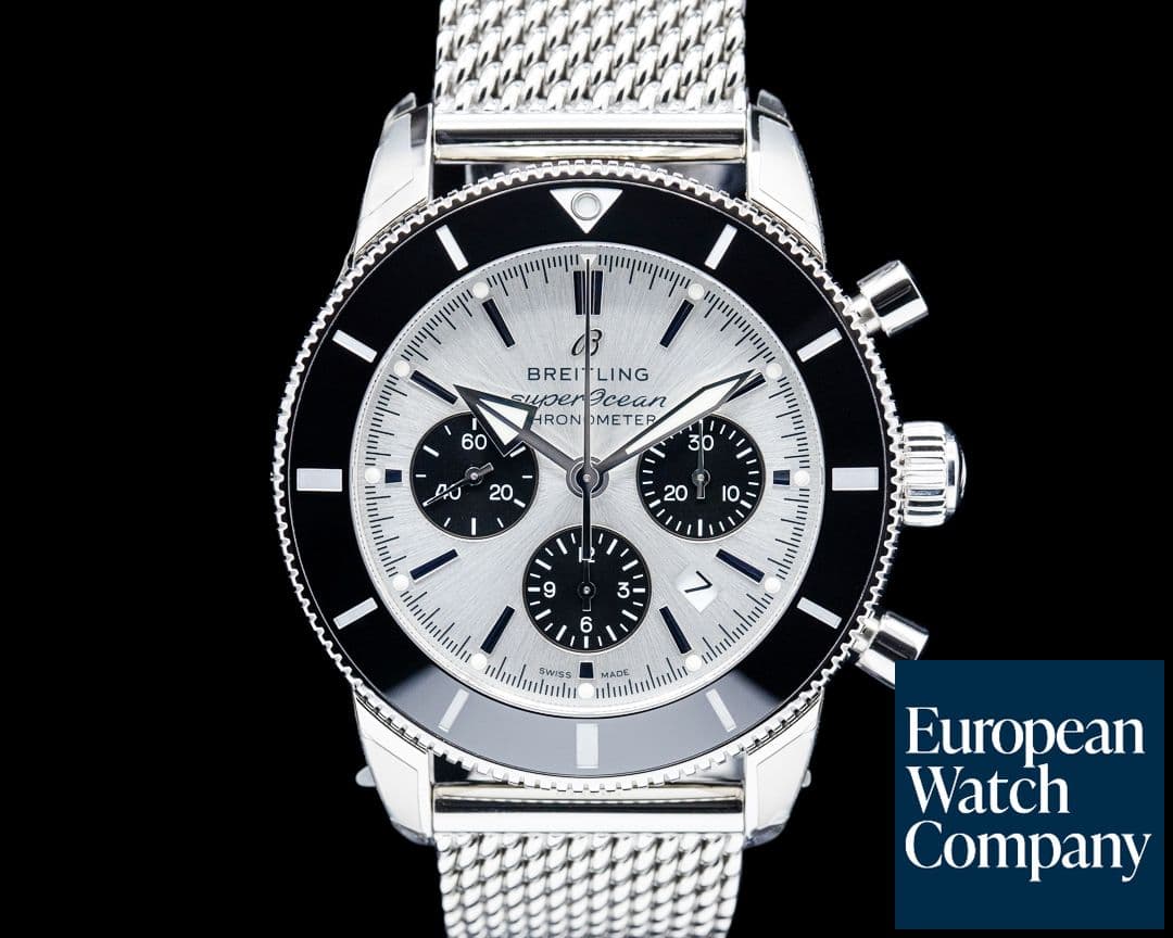 Image of Breitling AB0162 Superocean Heritage B01 Chronograph SS Silver Dial