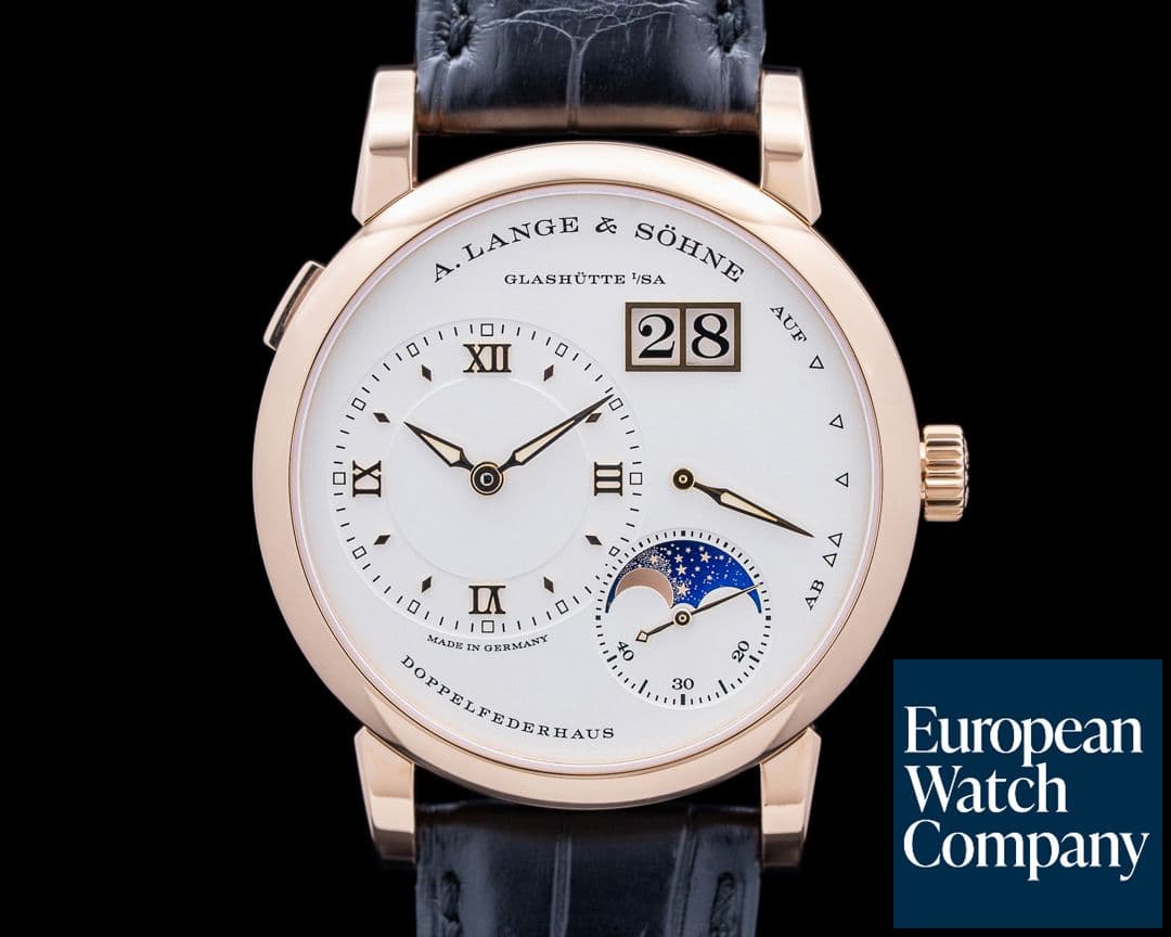 Image of A. Lange & Söhne 192.032 Lange 1 Moon Phase 18K Rose Gold Silver Dial